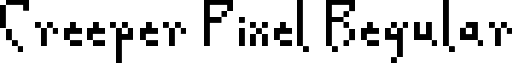 Creeper Pixel Regular font - creeper_pixel.ttf