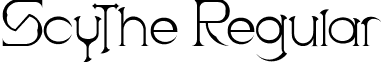 Scythe Regular font - Scythe.ttf