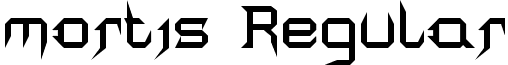 mortis Regular font - mortis.ttf