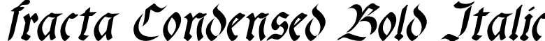 fracta Condensed Bold Italic font - fractabolditalic.ttf