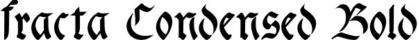 fracta Condensed Bold font - fractabold.ttf