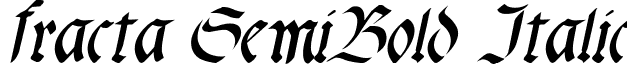 fracta SemiBold Italic font - fractasemibolditalic.ttf