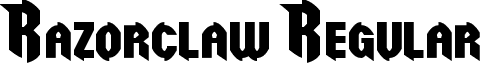 Razorclaw Regular font - Razorclaw.ttf