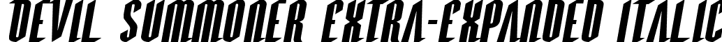 Devil Summoner Extra-Expanded Italic font - devilsummonerxtraexpandital.ttf