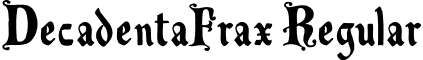 DecadentaFrax Regular font - DecadentaFrax.ttf