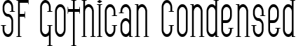 SF Gothican Condensed font - SF Gothican Condensed.ttf