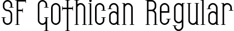 SF Gothican Regular font - SF Gothican Regular.ttf