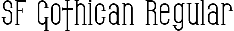 SF Gothican Regular font - SFGOTHI.ttf