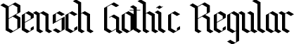 Bensch Gothic Regular font - BenschGothic.ttf