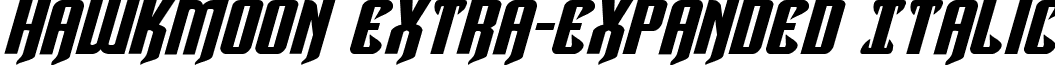 Hawkmoon Extra-expanded Italic font - hawkmoonextraexpandital.ttf