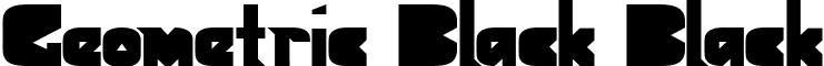 Geometric Black Black font - GeometricBlack.ttf
