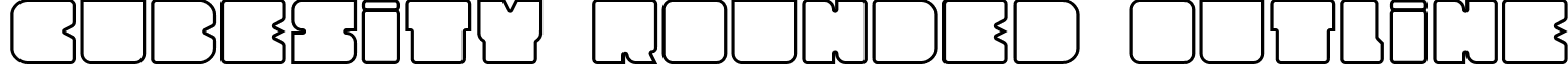 Cubesity Rounded Outline font - Cubesity rounded outline v2.ttf