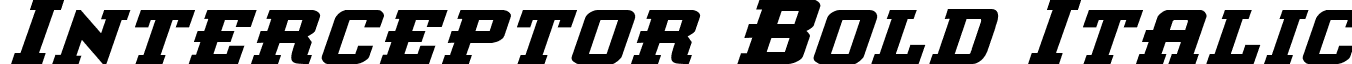 Interceptor Bold Italic font - interceptorbi.ttf
