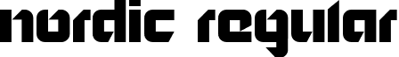 Nordic Regular font - NORDIC__.TTF