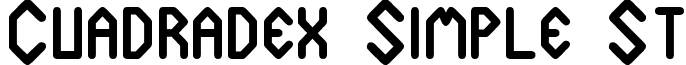 Cuadradex Simple St font - Cuadradex.ttf