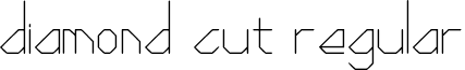 Diamond Cut Regular font - Diamond Cut.ttf