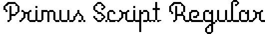Primus Script Regular font - primusscript.ttf