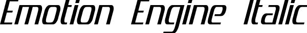 Emotion Engine Italic font - Emotion Engine Italic.otf