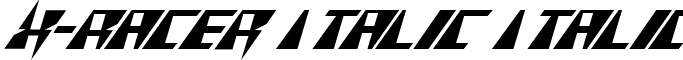 X-Racer Italic Italic font - xracerital.ttf