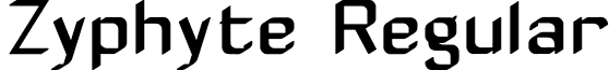 Zyphyte Regular font - Zyphyte.ttf