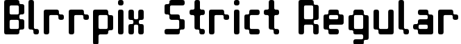 Blrrpix Strict Regular font - blrrpixs016.ttf