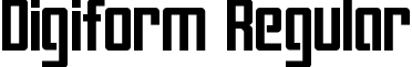 Digiform Regular font - Digiform_demo.otf