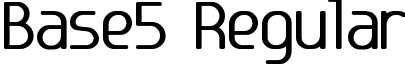 Base5 Regular font - base5.ttf