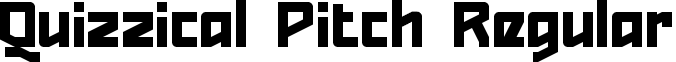 Quizzical Pitch Regular font - quizzical_pitch.ttf