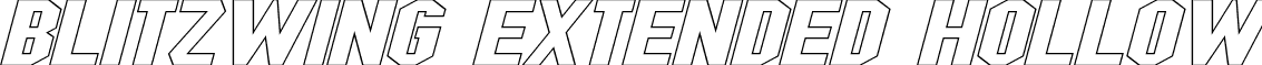 Blitzwing Extended Hollow font - Blitzwing Extended Hollow Italic.ttf