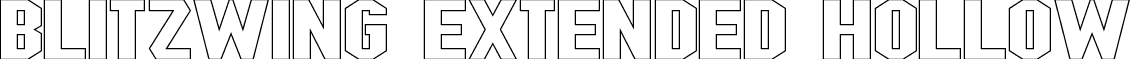Blitzwing Extended Hollow font - Blitzwing Extended Hollow.ttf
