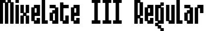 Mixelate III Regular font - MIXE3___.TTF