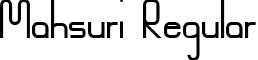 Mahsuri Regular font - Mahsuri.ttf