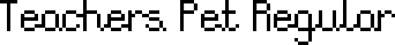 Teachers Pet Regular font - TEACP___.TTF