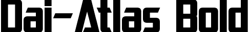 Dai-Atlas Bold font - Dai-Atlas Bold.otf