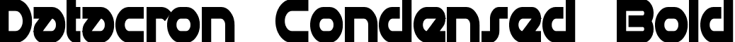 Datacron Condensed Bold font - Datacron Condensed Bold.ttf
