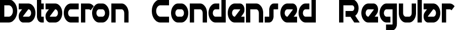 Datacron Condensed Regular font - Datacron Condensed.ttf