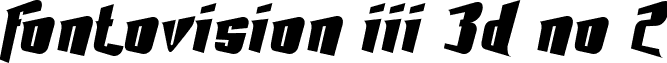 Fontovision III 3D no 2 font - Font3D2.ttf