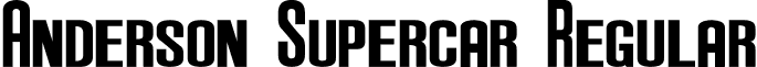 Anderson Supercar Regular font - Anderson Supercar (v3.1).ttf