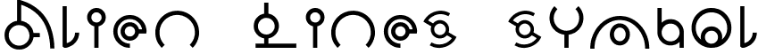 Alien Lines symbol font - Alien_lines_1.9.ttf