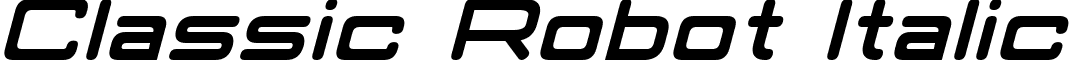 Classic Robot Italic font - Classic Robot Italic.otf
