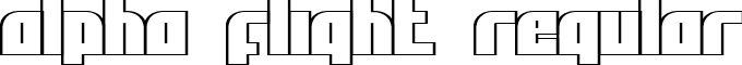 Alpha Flight Regular font - AFL.ttf