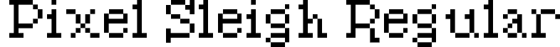 Pixel Sleigh Regular font - PixelSleigh.ttf