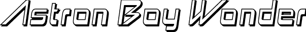 Astron Boy Wonder font - astron boy wonder.ttf