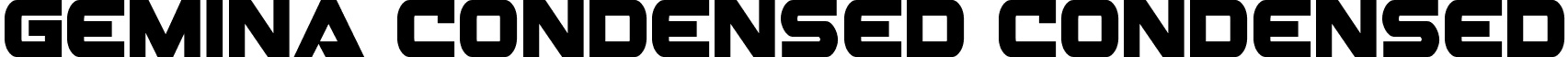 Gemina Condensed Condensed font - geminacond.ttf