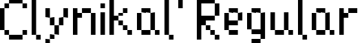 Clynikal Regular font - clynikal(2).ttf