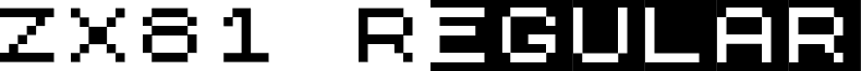 ZX81 Regular font - zx81.ttf