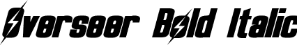 Overseer Bold Italic font - Overseer Bold Italic.ttf