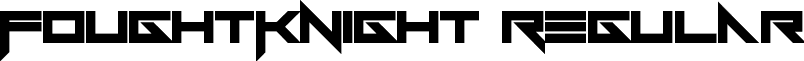 FoughtKnight Regular font - foughtknight.ttf