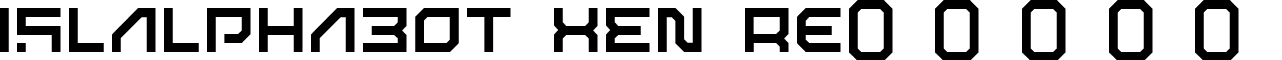 ISLALPHABOT XEN Regular font - alphabot.ttf