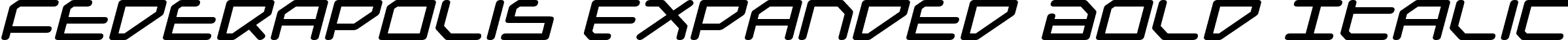 Federapolis Expanded Bold Italic font - federapolisebi.ttf